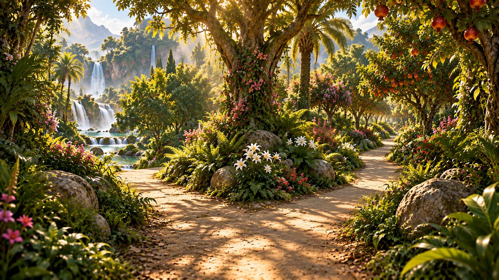 A fork in the garden path