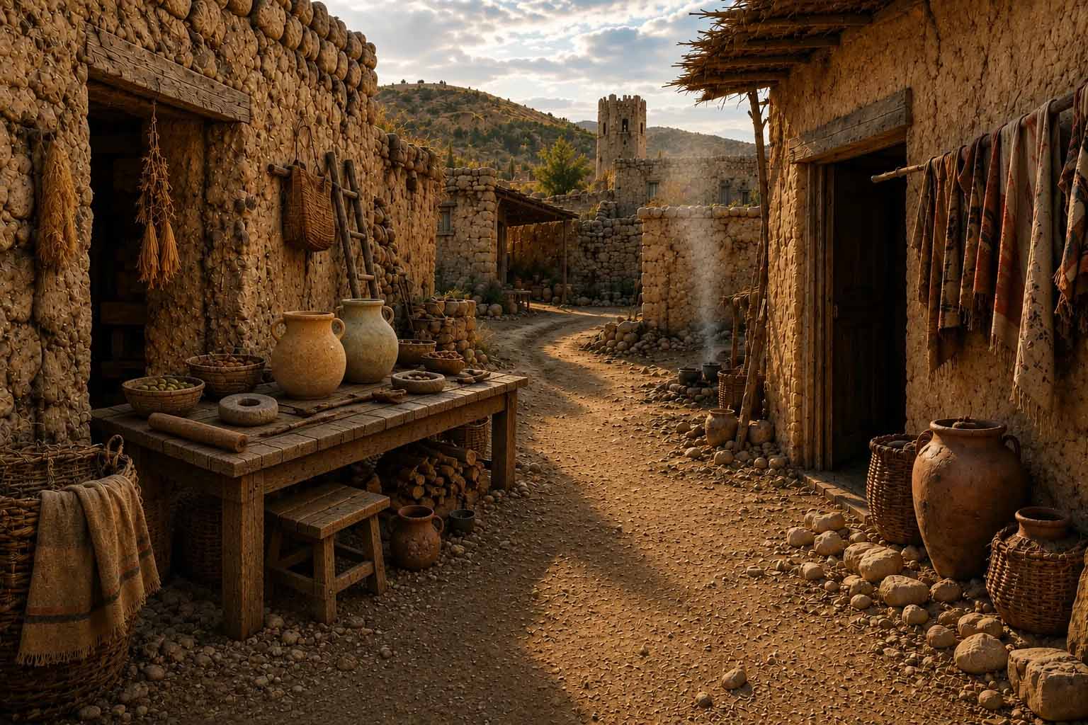 Deeper into the ancient settlement