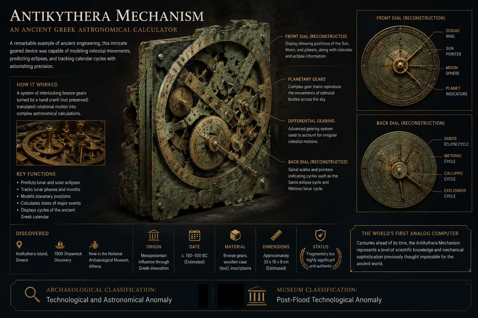 Antikythera Mechanism museum exhibit