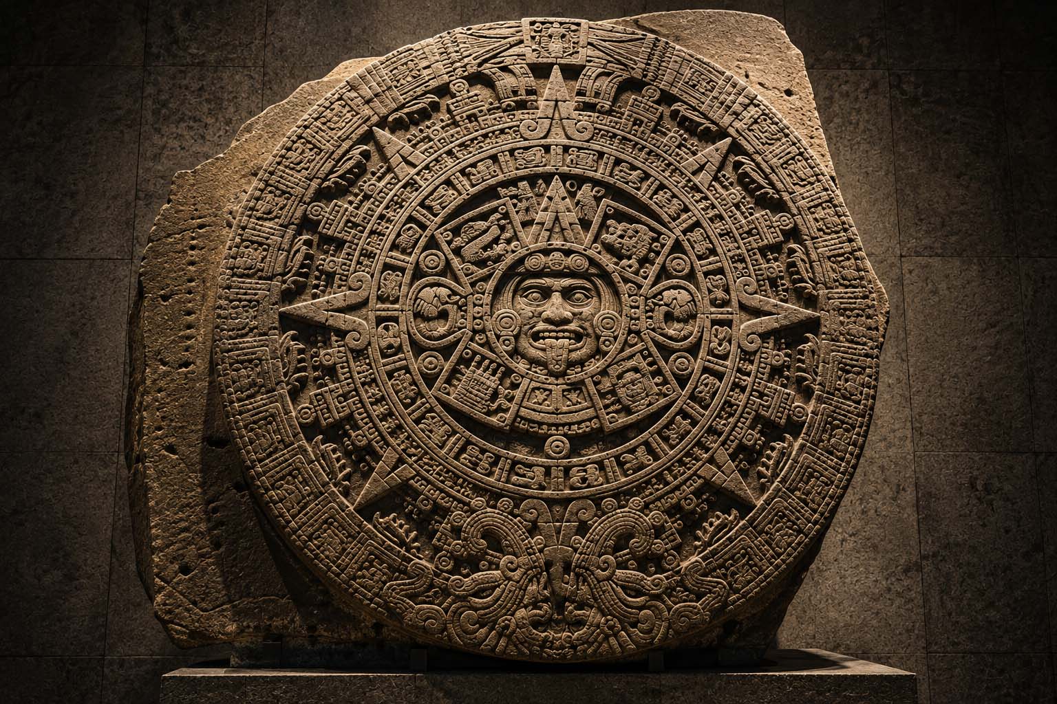 Museum reconstruction of the Mexica Aztec Sun Stone