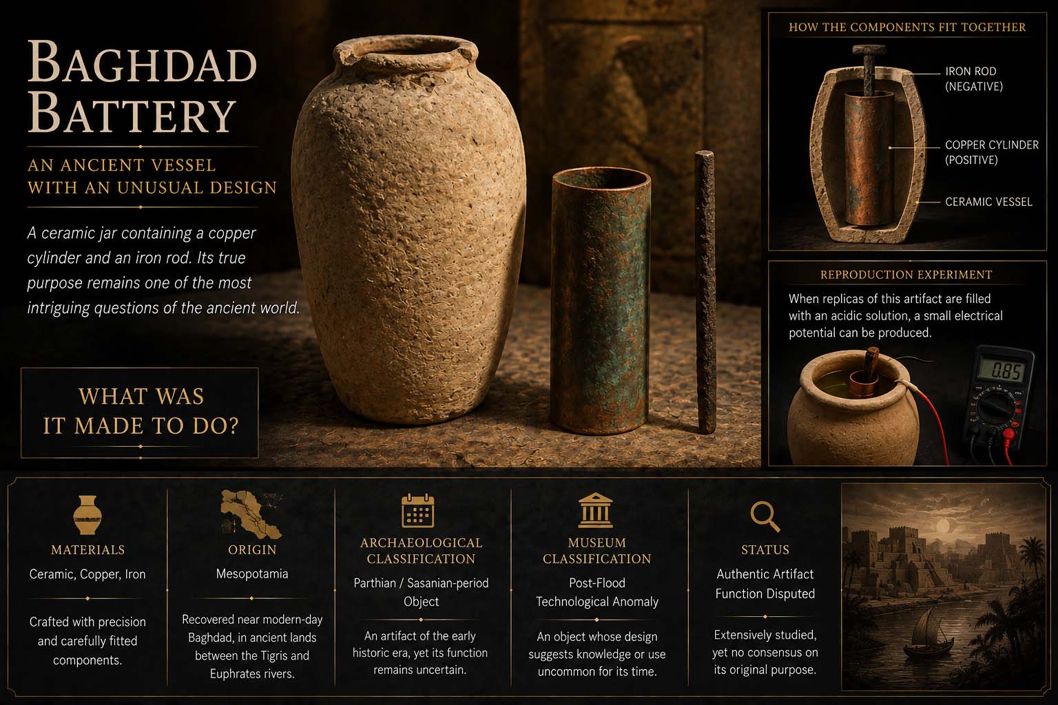 Baghdad Battery museum exhibit
