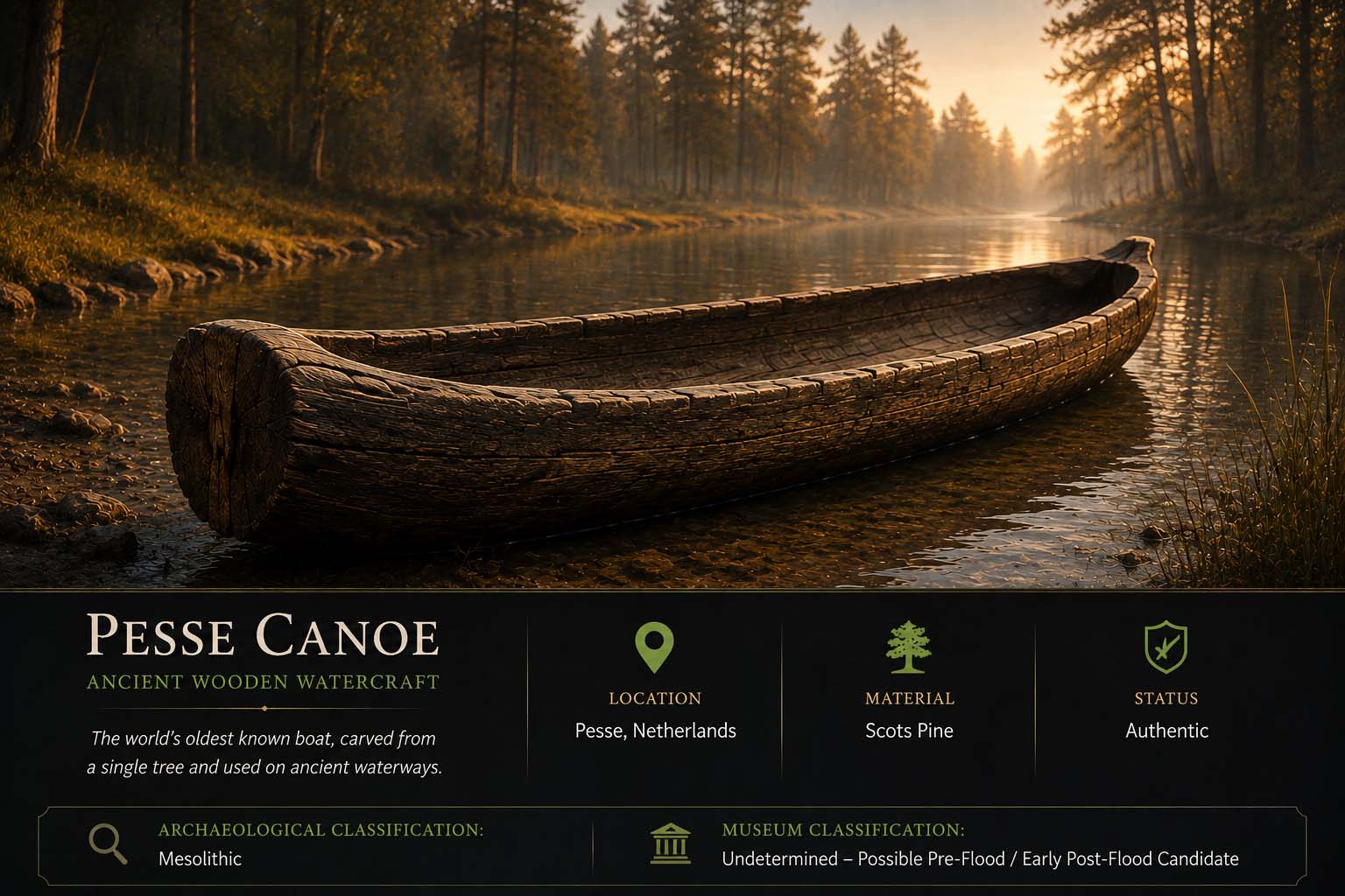 Pesse Canoe museum exhibit