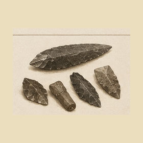 Illustrated flint and chipped stone tools