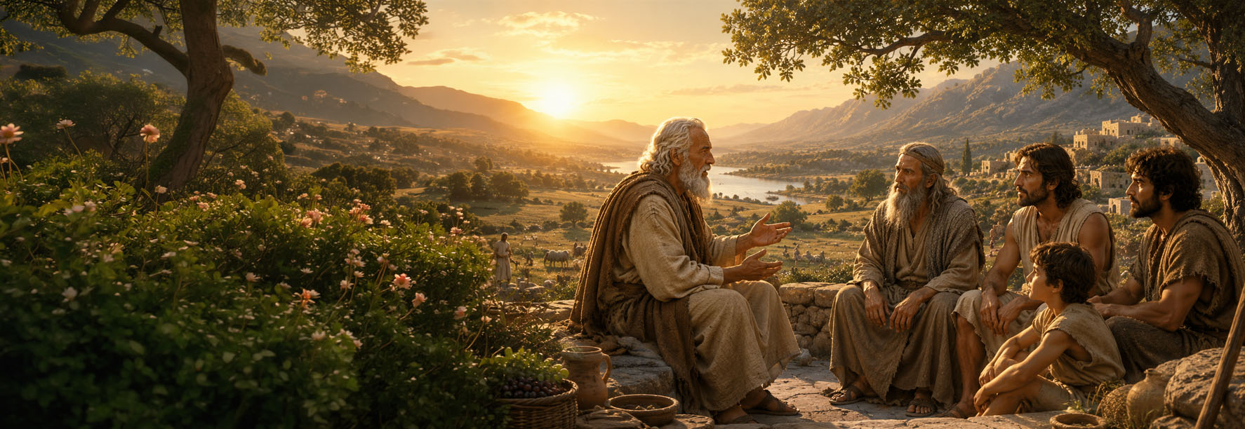 Generations gathered as an elder passes knowledge to younger descendants in the First World