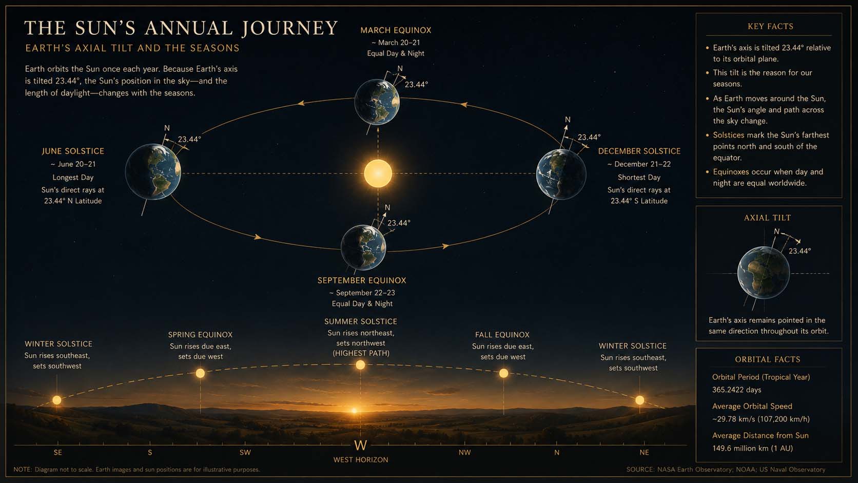 Museum infographic showing Great Serpent Mound and its summer solstice sunset orientation