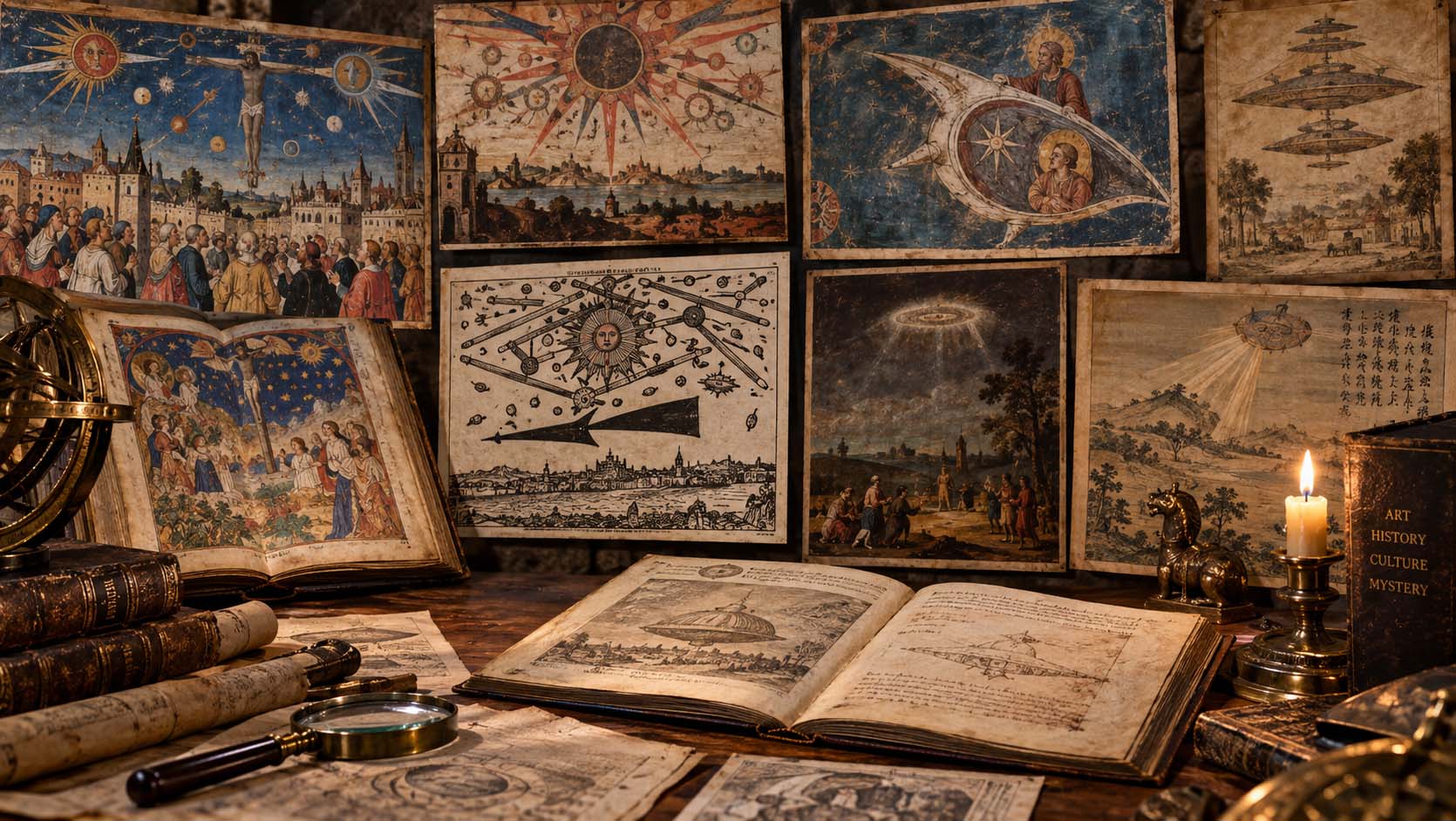 Museum illustration of Anomalies in Historical Art.